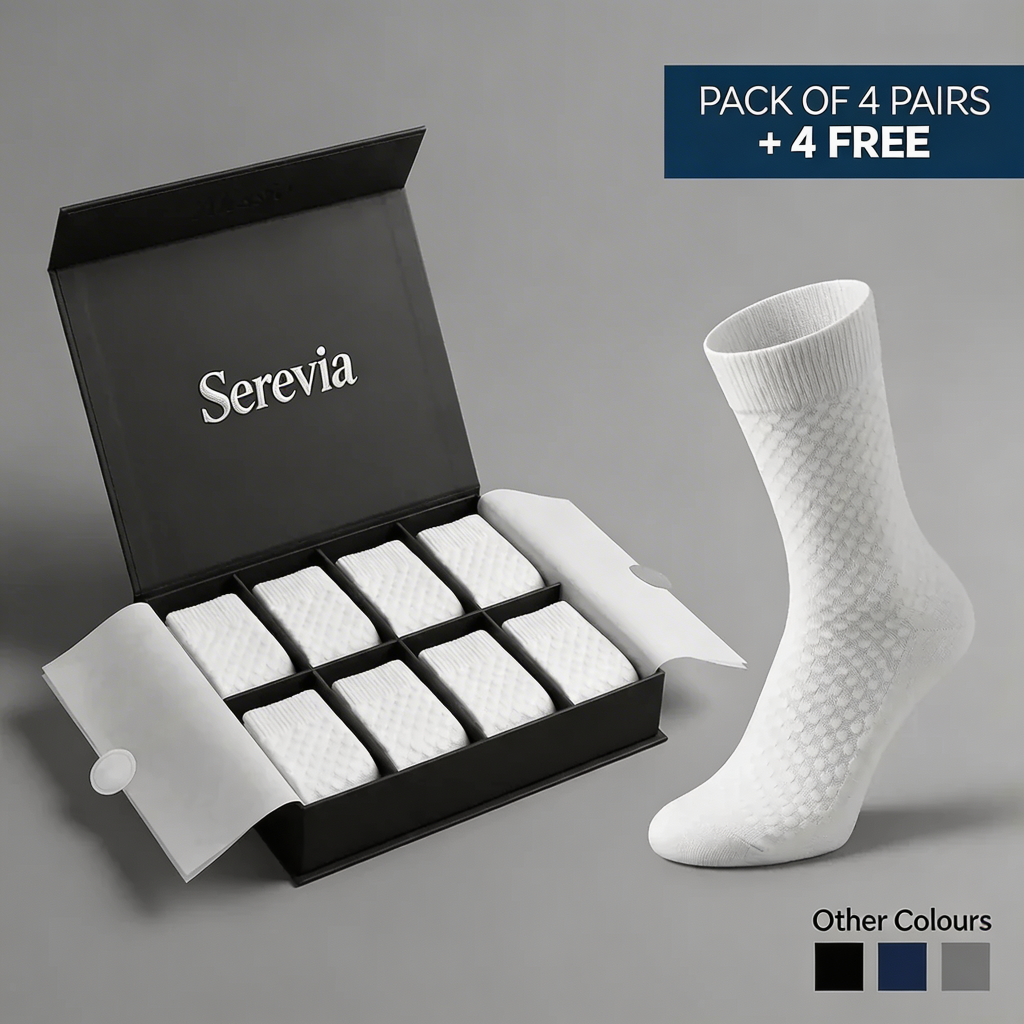SEREVIA MID-CALF SOCKS IN PREMIUM BAMBOO FIBRE