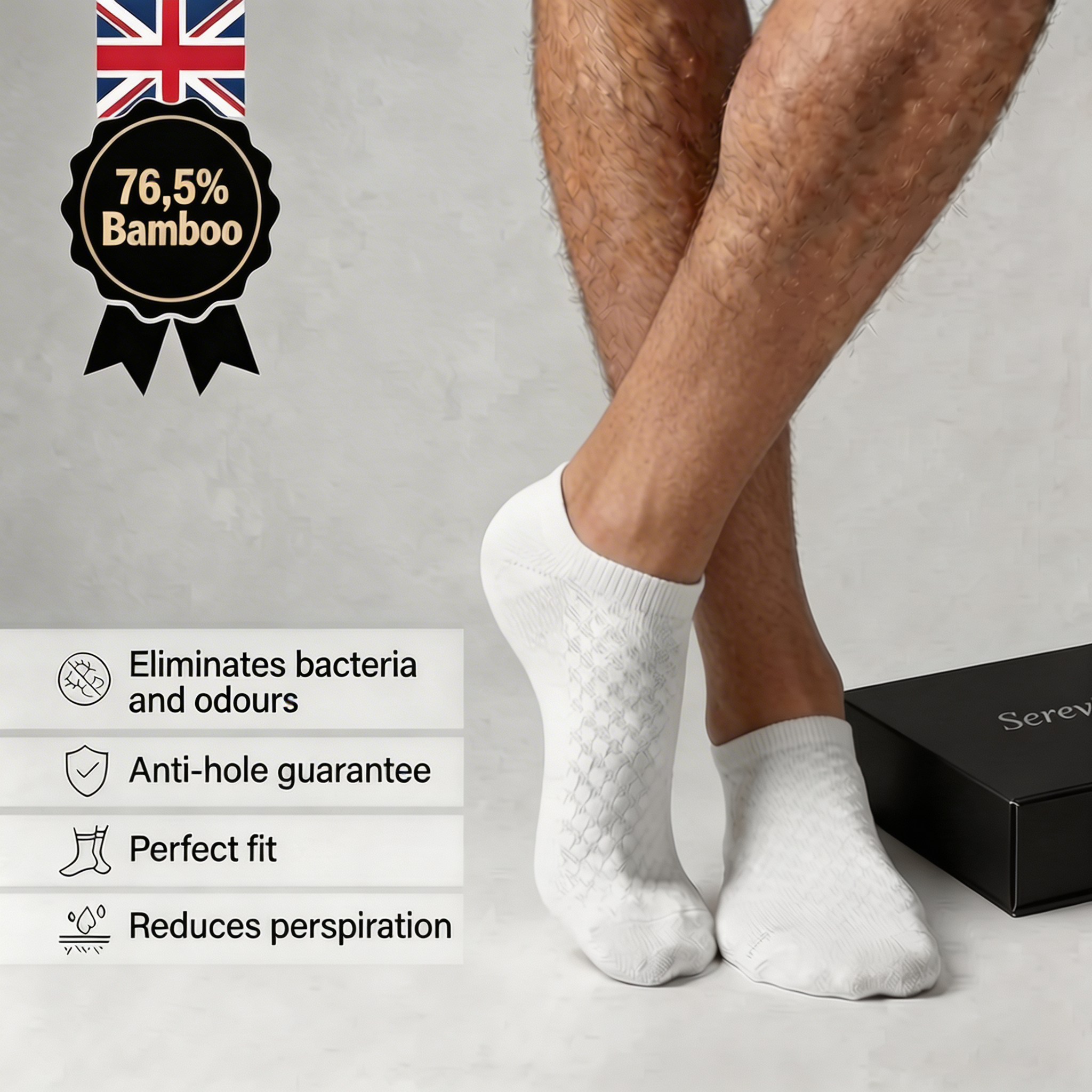 SEREVIA PREMIUM BAMBOO ANKLE SOCKS