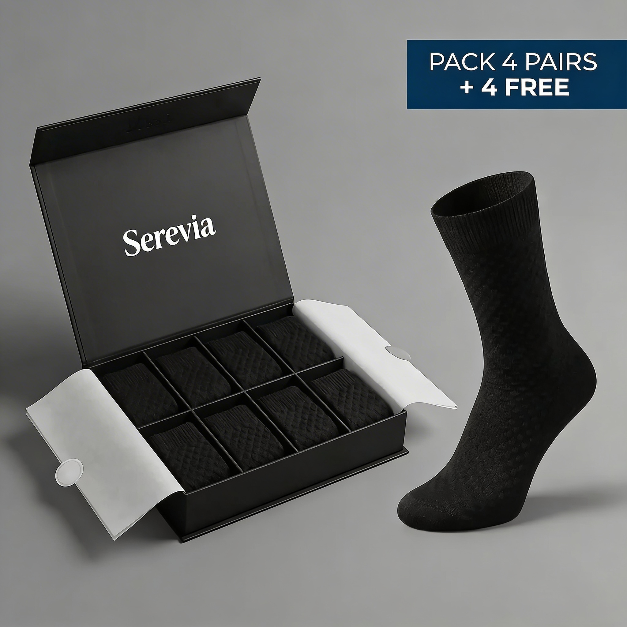 SEREVIA MID-CALF SOCKS IN PREMIUM BAMBOO FIBRE