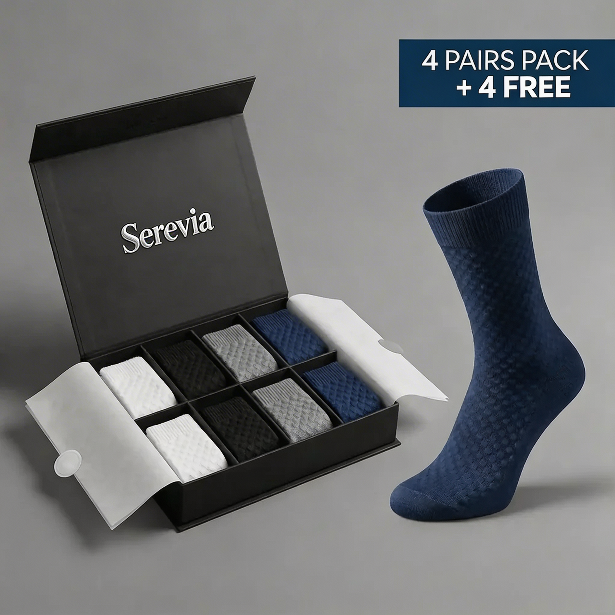 SEREVIA MID-CALF SOCKS IN PREMIUM BAMBOO FIBRE